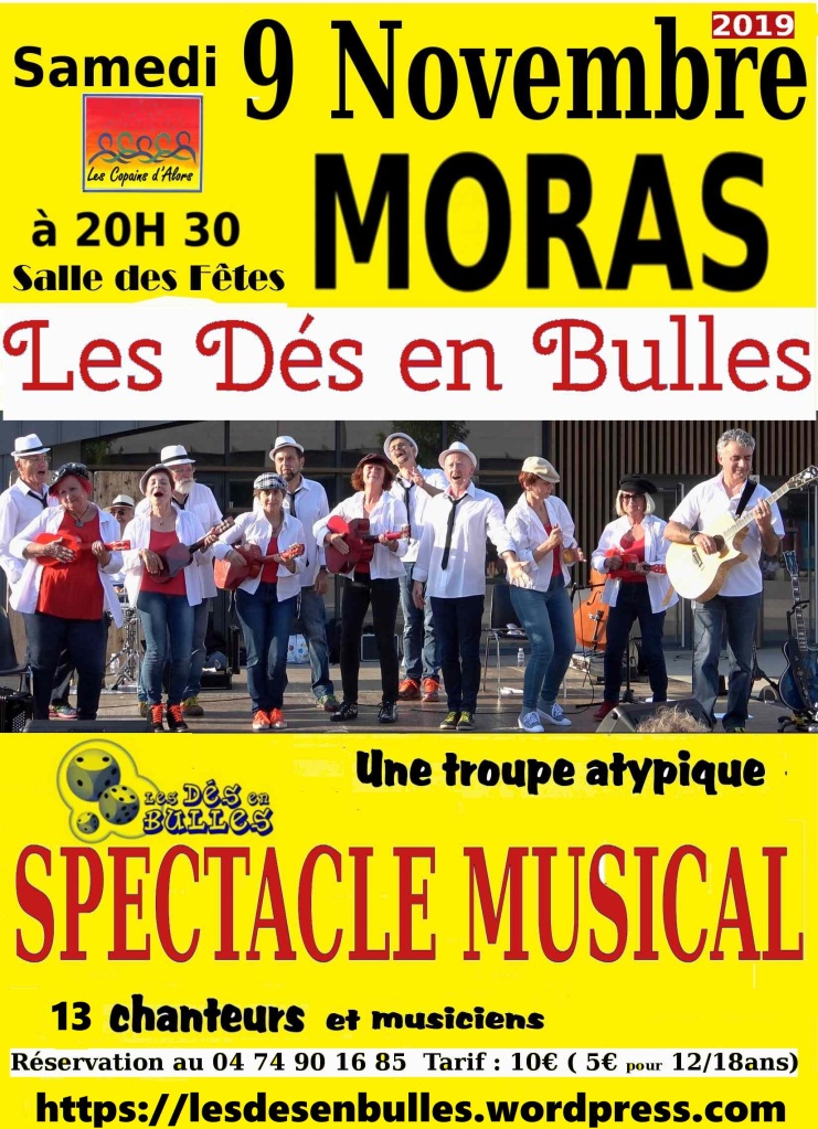affiche du concert des Des en Bulles a Moras